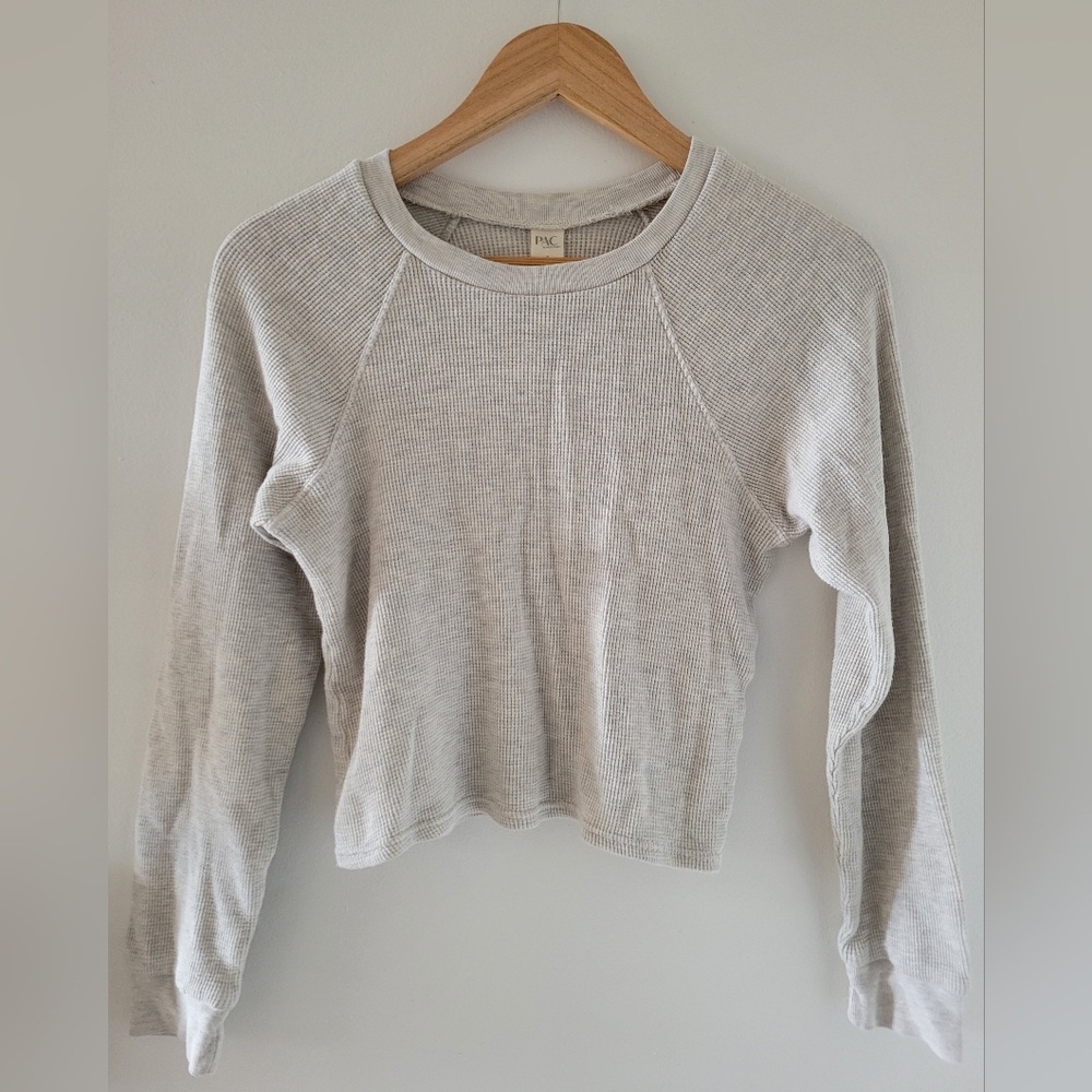 LAST CHANCE Cropped PacSun Waffle Top (S)